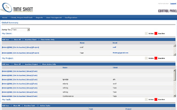 Demo admin Timesheet Software
